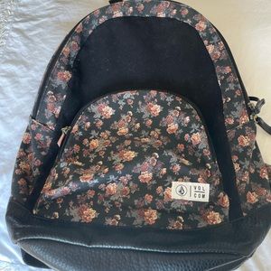 Volcom Floral Black Backpack